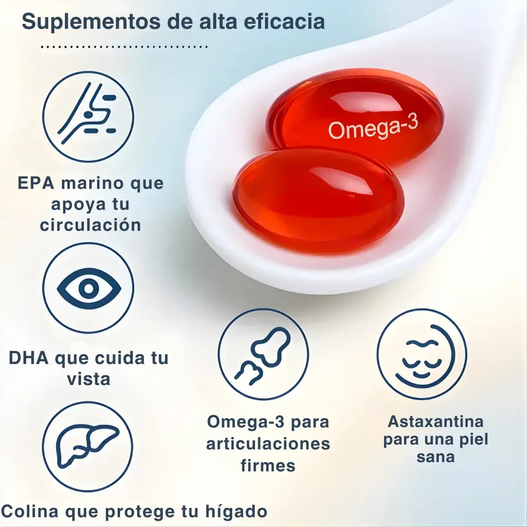 Aceite de Krill Antártico Ultra -Omega 3 de alta absorción -confort corporal