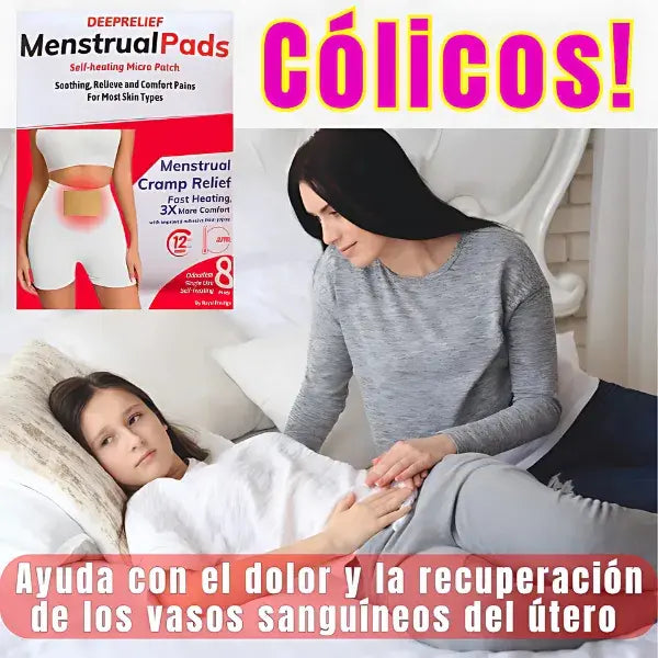 MoonRelief™️ 🌙 Parches Térmicos para Cólicos Menstruales | Pack x8| Oferta 2 x 1