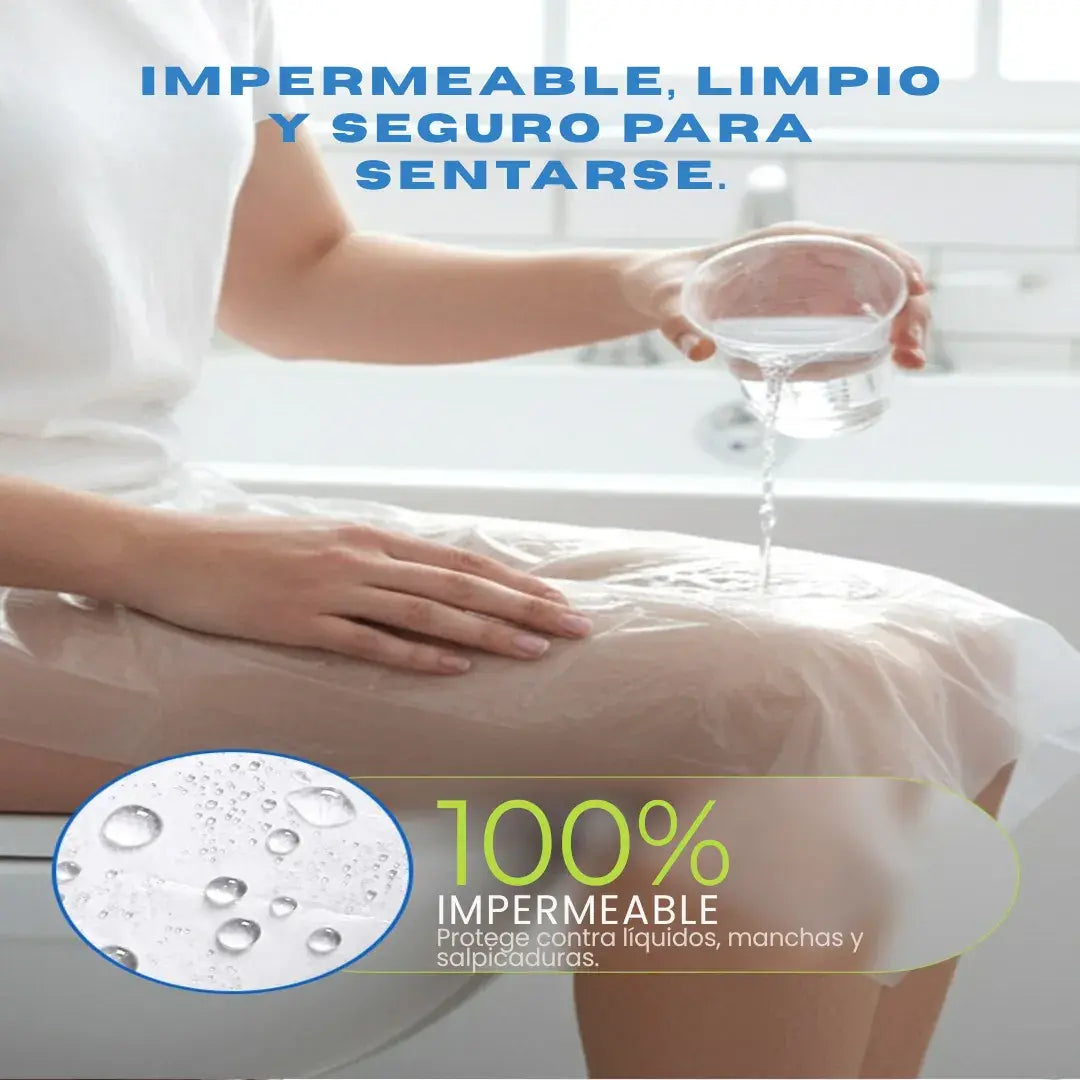 Protectores de baño de lujo + impermeables + ideales para viajes y uso diario- Promo 2x1