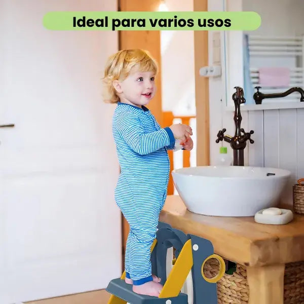 Asiento de Inodoro Premium con Escalera + Kit de instalación
