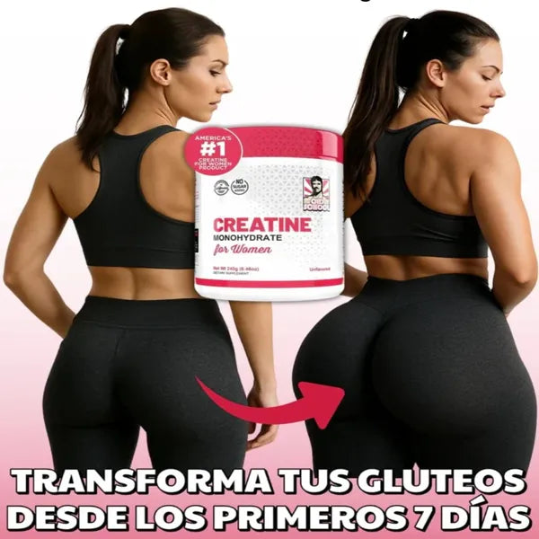 Creatina para Mujer 100% Pura | Certificado por la GMP de EE.UU