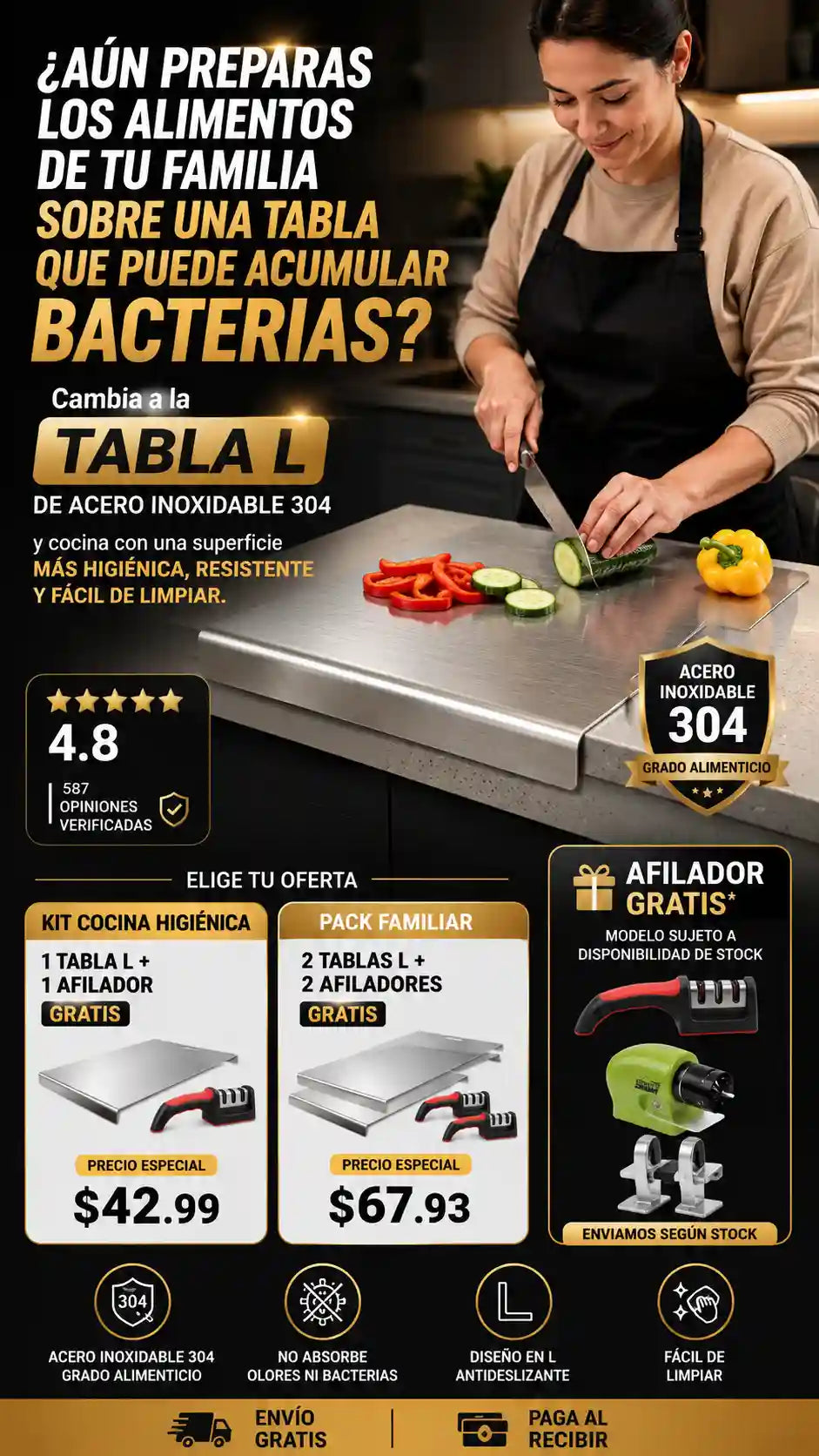 Tabla de Picar + Afilador