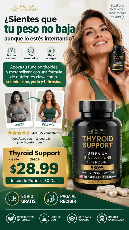 Thyroid Support ® - Suplemento para las tiroides