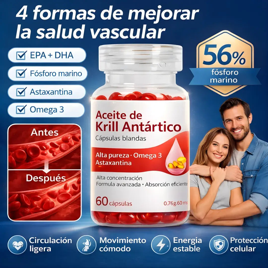 Aceite de Krill Antártico Ultra -Omega 3 de alta absorción -confort corporal