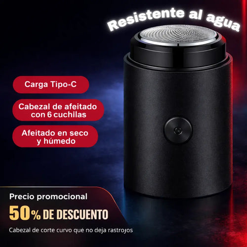 Mini afeitadora profesional + triple cuchilla de precisión + ultra portátil