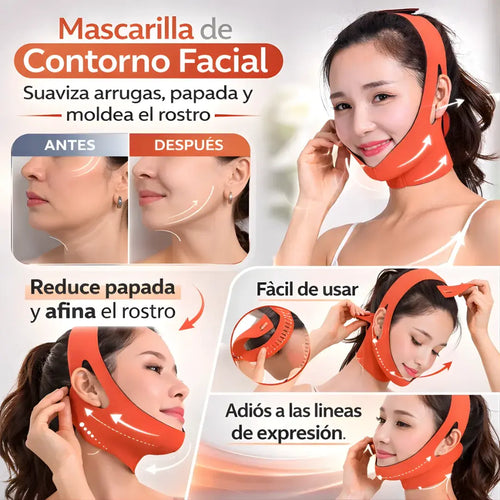 Mascarilla facial reafirmante avanzada - reducción de papada + suaviza arrugas