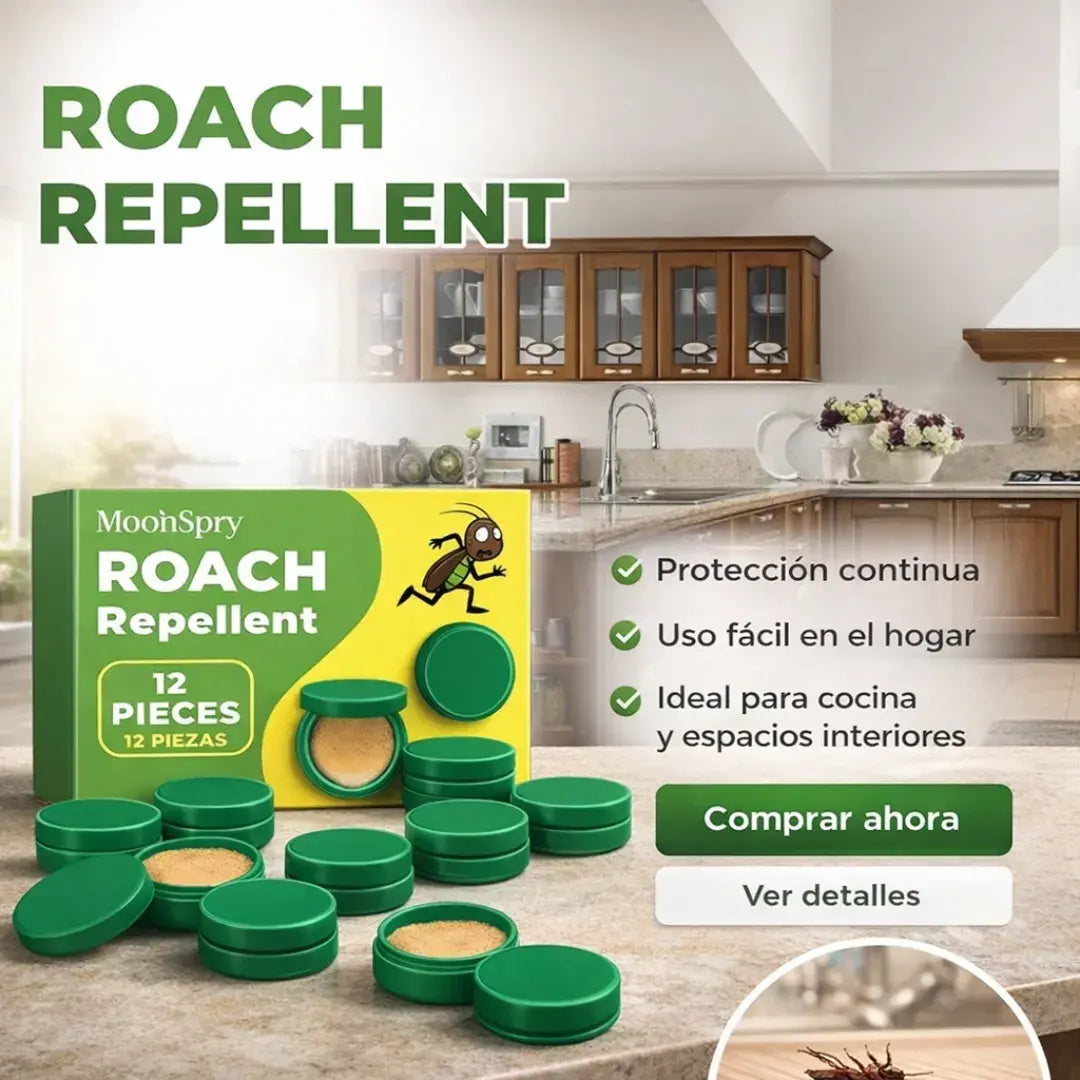 Roach Repellent® – Cebo avanzado anti cucarachas - sin químicos peligrosos