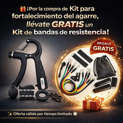Entrenador de Agarre Elite+ contador + 4 accesorios de fuerza + Regalo incluido+ Fundas