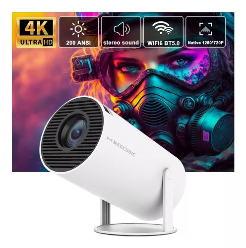 Proyector HY300 180° con Android + Wi-Fi/Bluetooth| Cine portátil HD de alto rendimiento