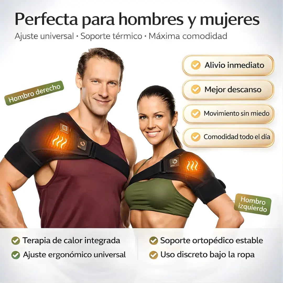Soporte de hombro inteligente + Calefacción integrada - alivio inmediato