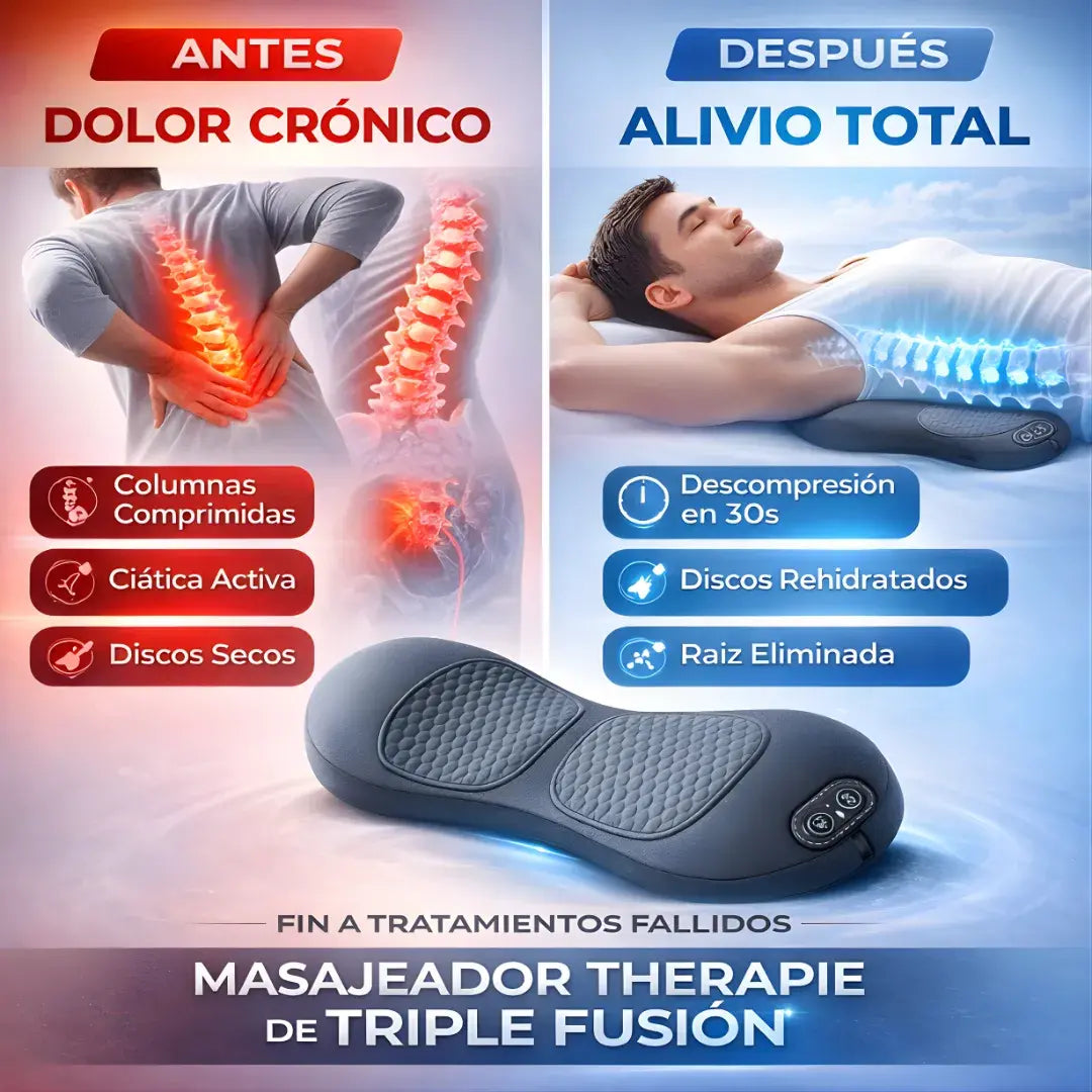 Masajeador Therapie Triple Fusión- Descompresión Clínica de Grado Médico + Calor Infrarrojo