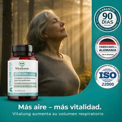 VitalungExtra bienestar pulmonar -fórmula natural avanzada + calidad alemana certificada