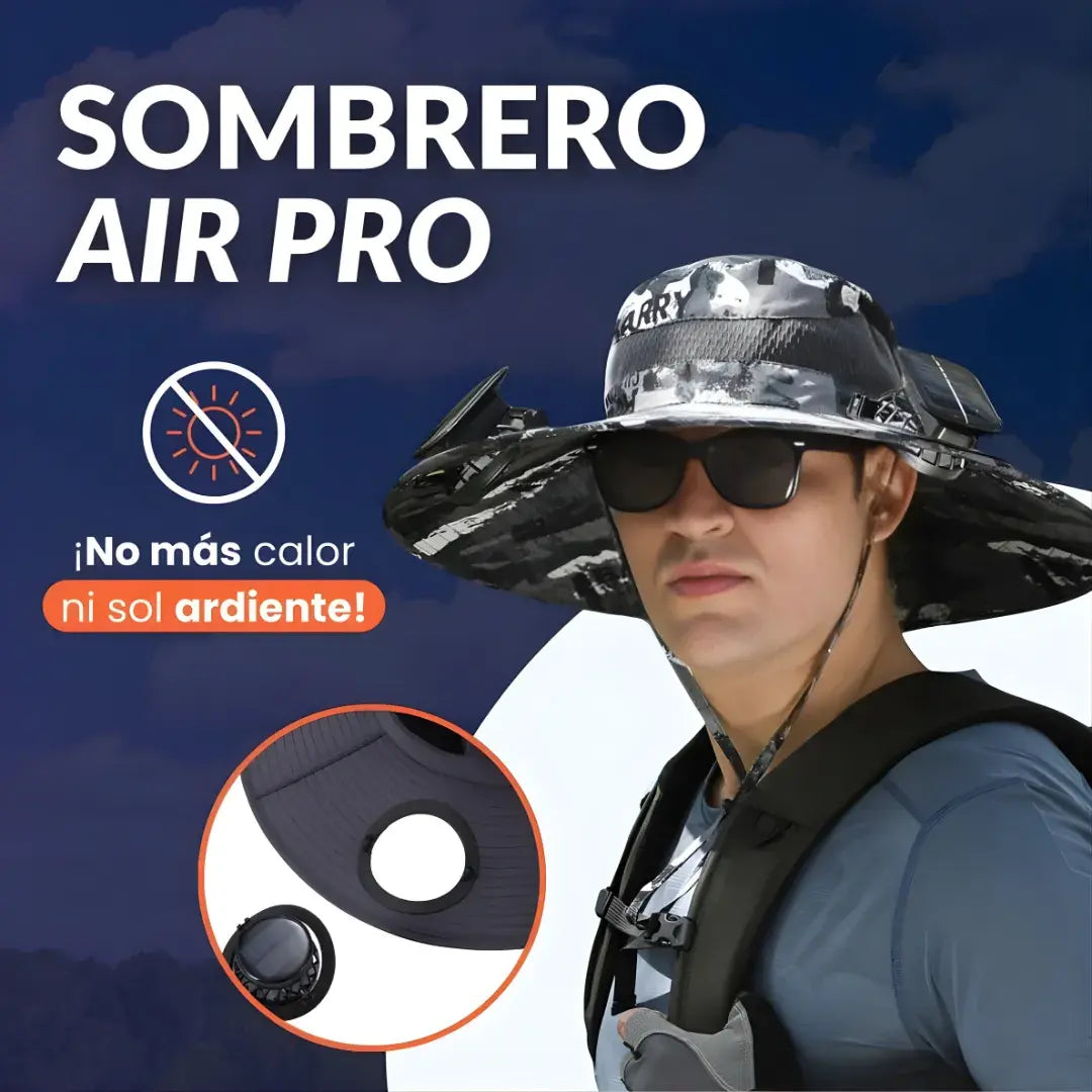 Sombrero Air Pro inteligente + carga solar + ventilación ajustable premium
