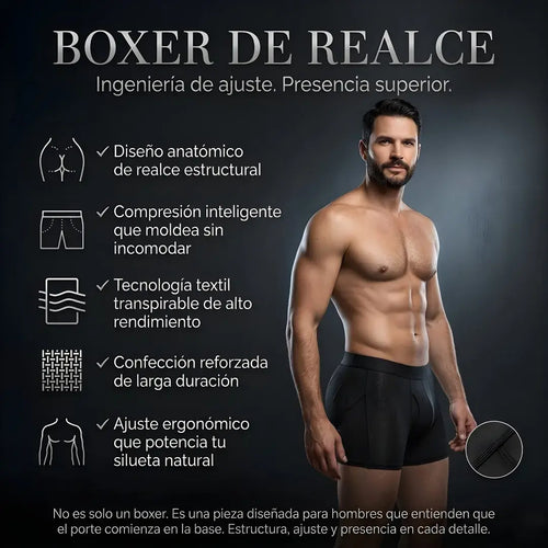 Bóxer de realce -Proyecta un Porte Imponente -diseño ergonómico-Alta Ingeniería