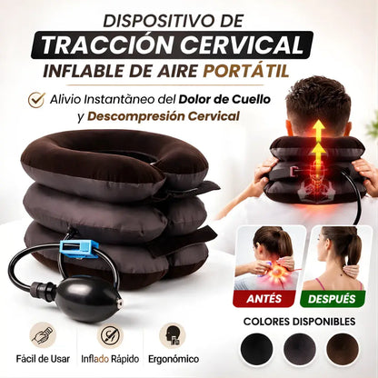Dispositivo cervical de alivio avanzado- tracción inflable ajustable- alivio de tensión