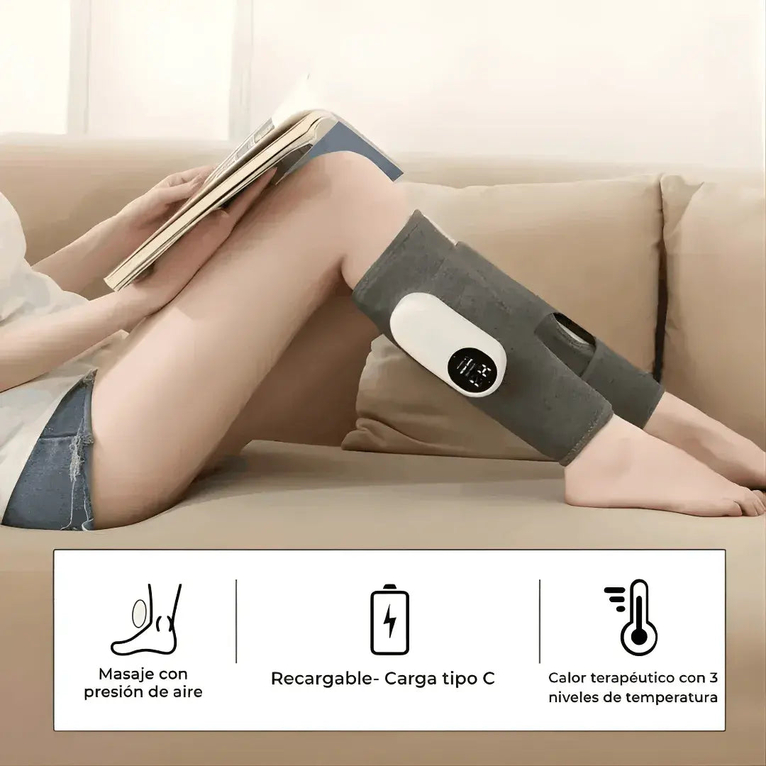 Masajeador Térmico 3 en 1 Relax+ con Calor Relajante + Compresión de Aire
