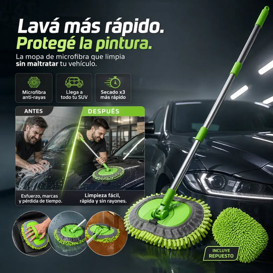 Kit de Lavado Pro de Aluminio +  Microfibra Ultra-Absorbente - riple Ajuste de Alcance