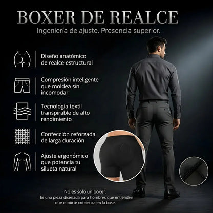 Boxer elite de realce -Máximo Soporte y Confort -Eleva tu estilo con una presencia impecable