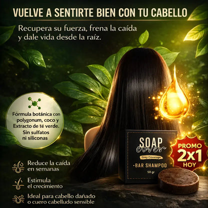 Shampoo en Barra Polygonum Soap Cover -Nutrición Profunda + Control Caída + Oferta 2x1