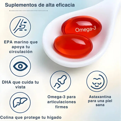 Aceite de Krill Antártico Ultra -Omega 3 de alta absorción -confort corporal