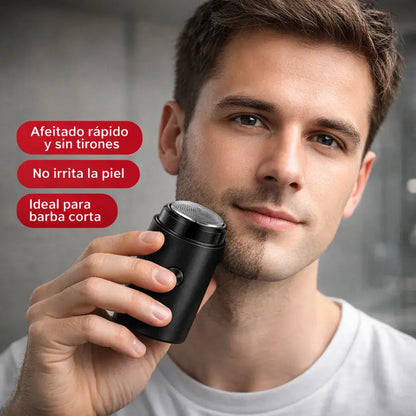 Mini afeitadora profesional + triple cuchilla de precisión + ultra portátil