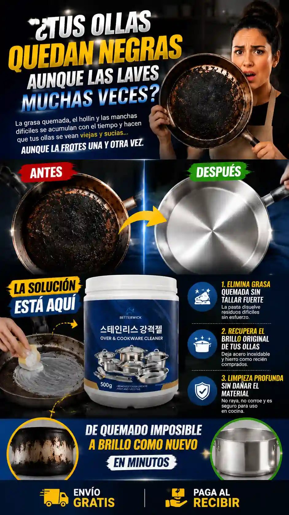 Pasta Antigrasa Inteligente - Limpieza Sin Esfuerzo, Brillo Garantizado