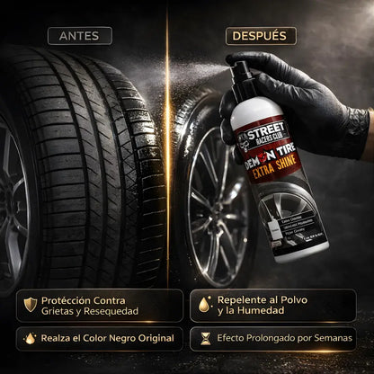 Brillo para Llantas Demon Tire- acabado profesional - protección contra desgaste