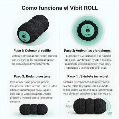 Rodillo terapéutico vibratorio profesional  - alivio muscular focalizado