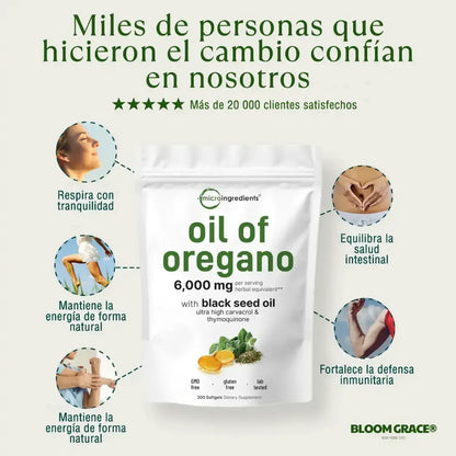 Aceite de orégano Original+ digestión ligera + más energía
