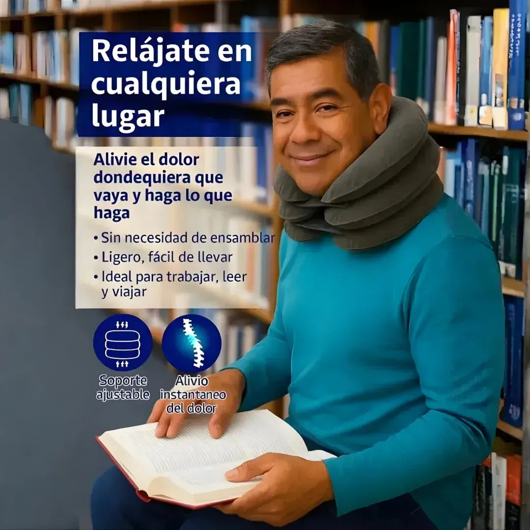 Dispositivo cervical de alivio avanzado- tracción inflable ajustable- alivio de tensión