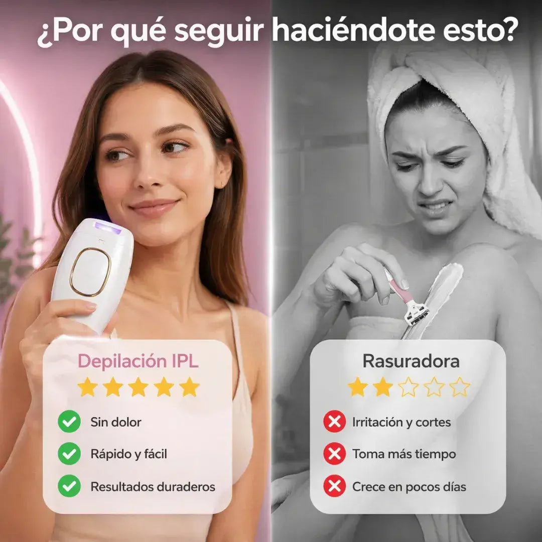 Depiladora Láser Sistema IPL - Multiples accesorios -Tecnología de Grado Clínico