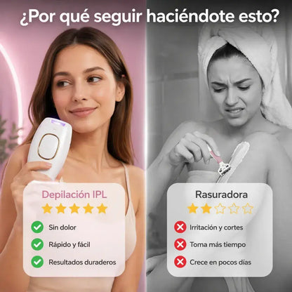 Depiladora Láser Sistema IPL - Multiples accesorios -Tecnología de Grado Clínico