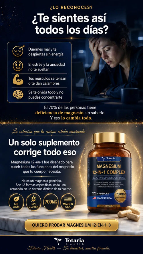 Magnesio 700mg Ultra Completo + 12 formas activas-relajación total + recuperación muscular