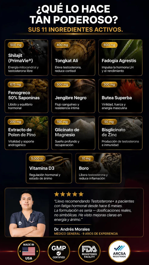 Norré Testosterone+ - Energía + rendimiento sexual+ 11  ingredientes poderosos