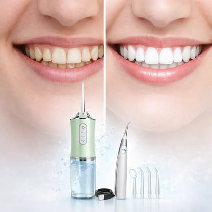 Combo EliteDent - Cepillo Ultrasónico 3 en 1 + Hirrigador dental + accesorios -Limpieza total