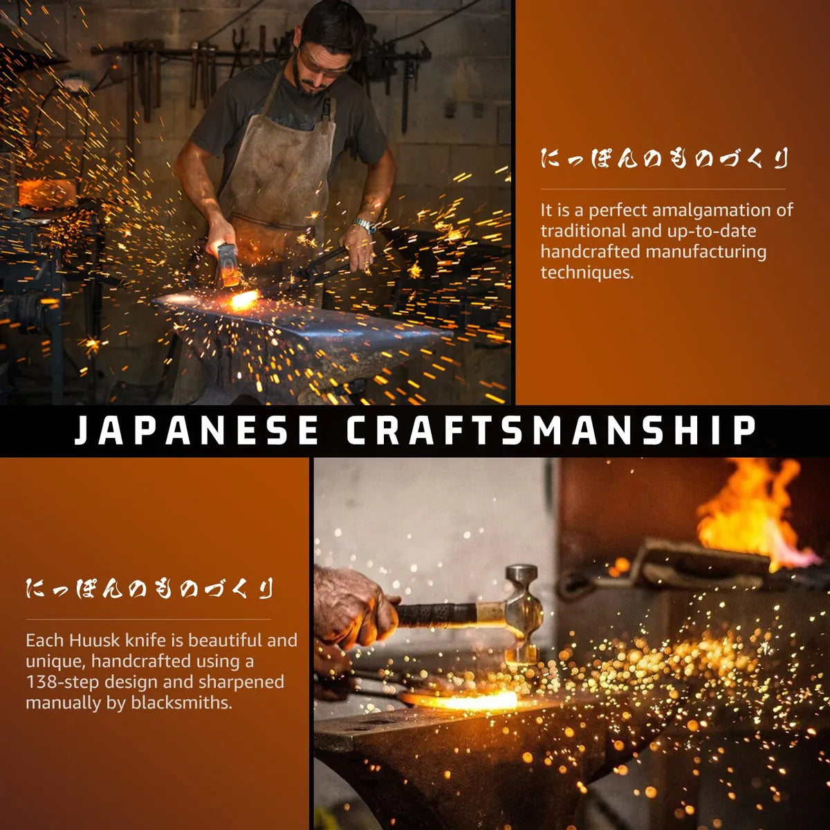 Cuchillo profesional japonés Tazaki™ -acero inoxidable reforzado -filo extremo - Promo 2x 1