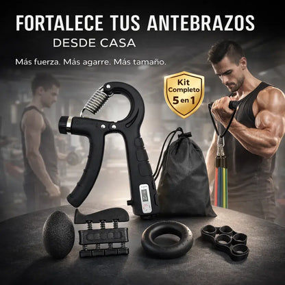 Entrenador de Agarre Elite+ contador + 4 accesorios de fuerza + Regalo incluido+ Fundas