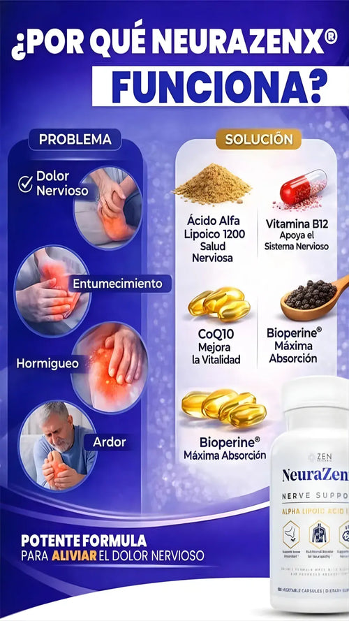 NeuraZenx® Original + Alivio de Hormigueo y Ardor - Calidad USA Certificada 1200