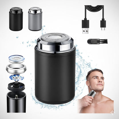 Mini afeitadora profesional + triple cuchilla de precisión + ultra portátil