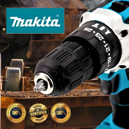 Taladro inalámbrico percutor Makita® + Maletin + 24 Accesorios + 2 Baterias 48 V