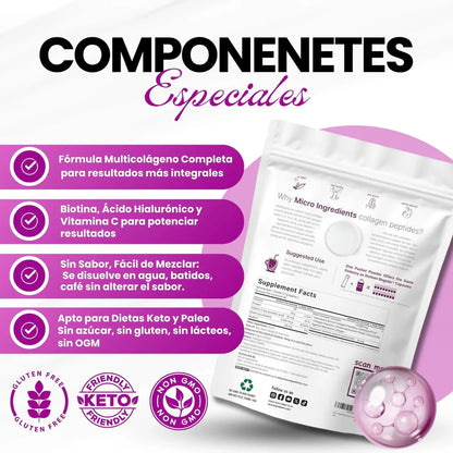 COLAGENO MULTIPLE 5 EN 1 – FORTALECE ARTICULACIONES, PIEL Y CABELLO