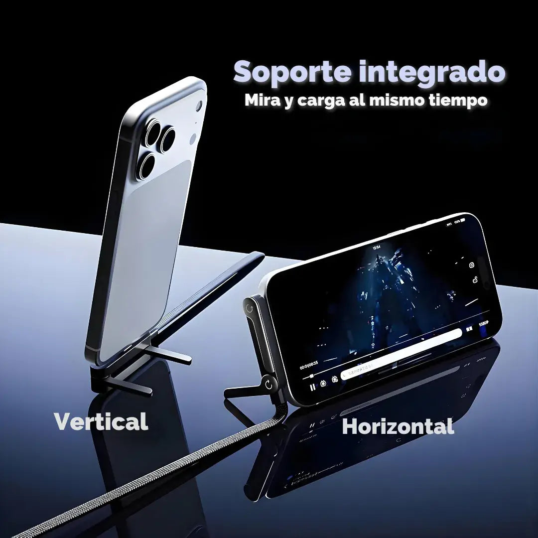 Cable de carga 240W ultra rápido + soporte integrado + doble Tipo-C -oferta 2 x 1