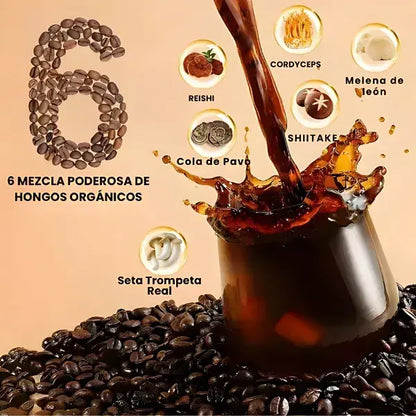 Café Premium con 6 Hongos Adaptogénicos + Ebook “7 Días para Activarte”