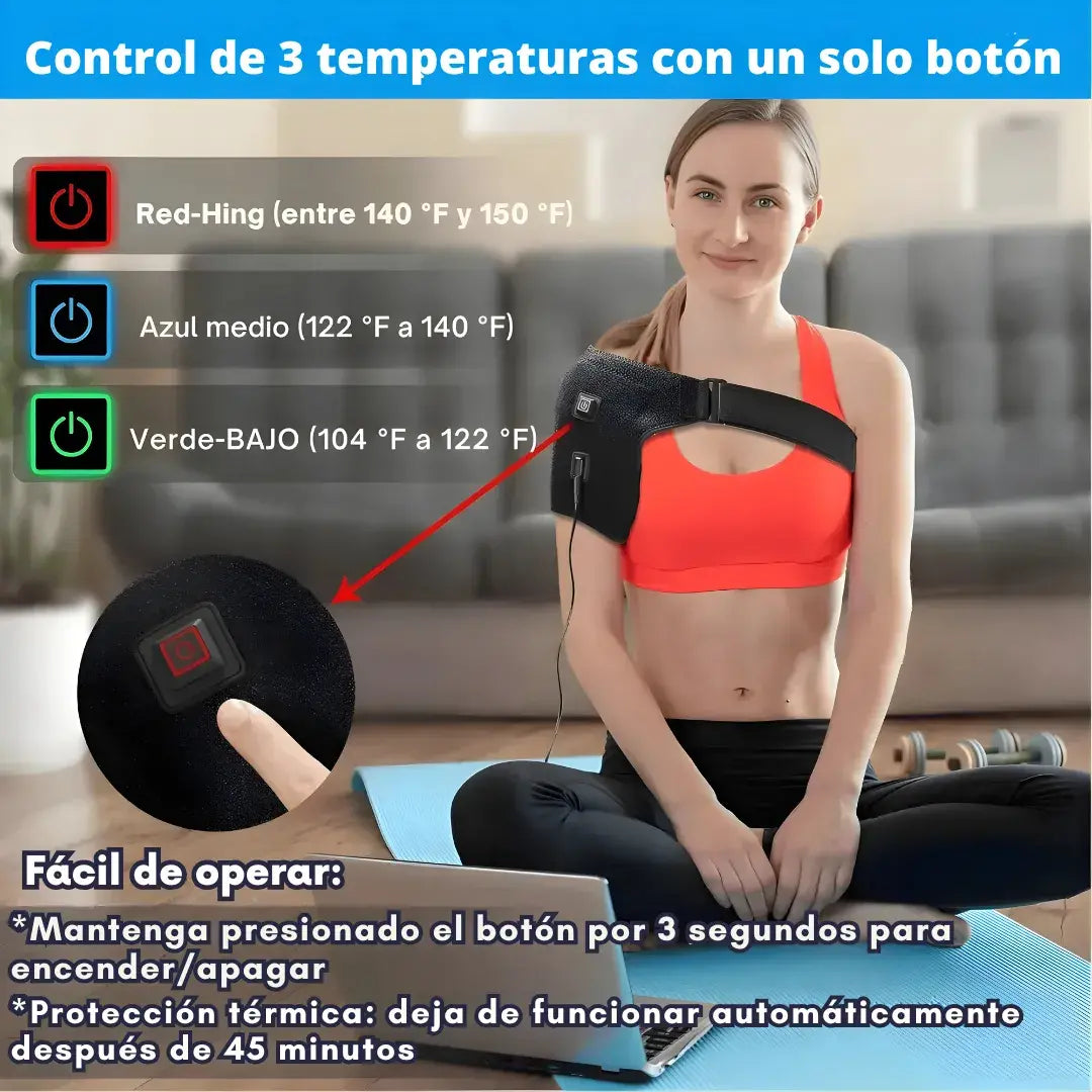 Soporte de hombro inteligente + Calefacción integrada - alivio inmediato