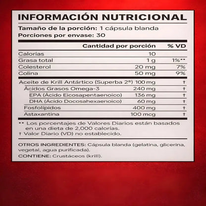 Omega3 Krill Oil ultra puro - soporte cardiovascular y energético