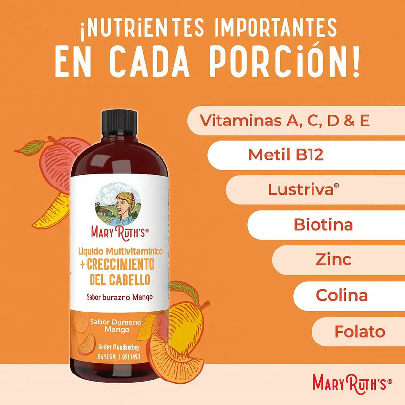 Multivitamínico Capilar Mary Ruth’s – Cabello Fuerte y Saludable