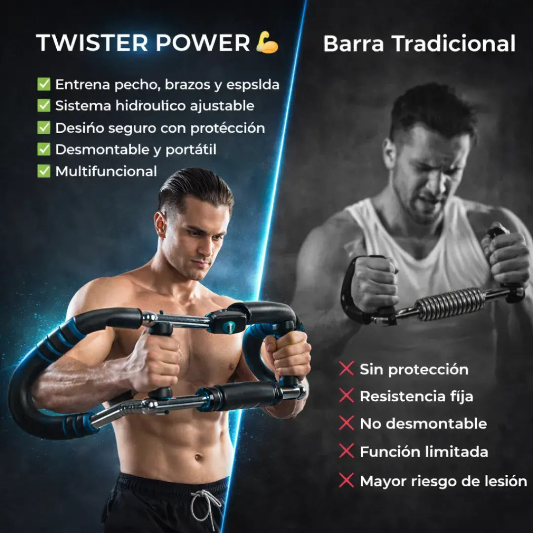 Ejercitador Titan BAR de alta resistencia + 5 niveles ajustables + agarre ergonómico Pro