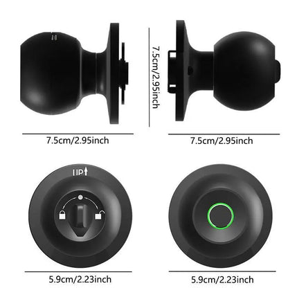Cerradura biométrica 3 en 1 con desbloqueo rápido + control por app + llave mecánica