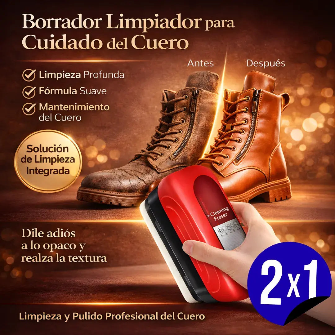 Cepillo para cuero con aceite integrado + brillo inmediato – Promo 2×1