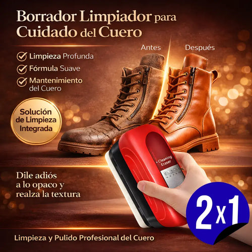Cepillo para cuero con aceite integrado + brillo inmediato – Promo 2×1